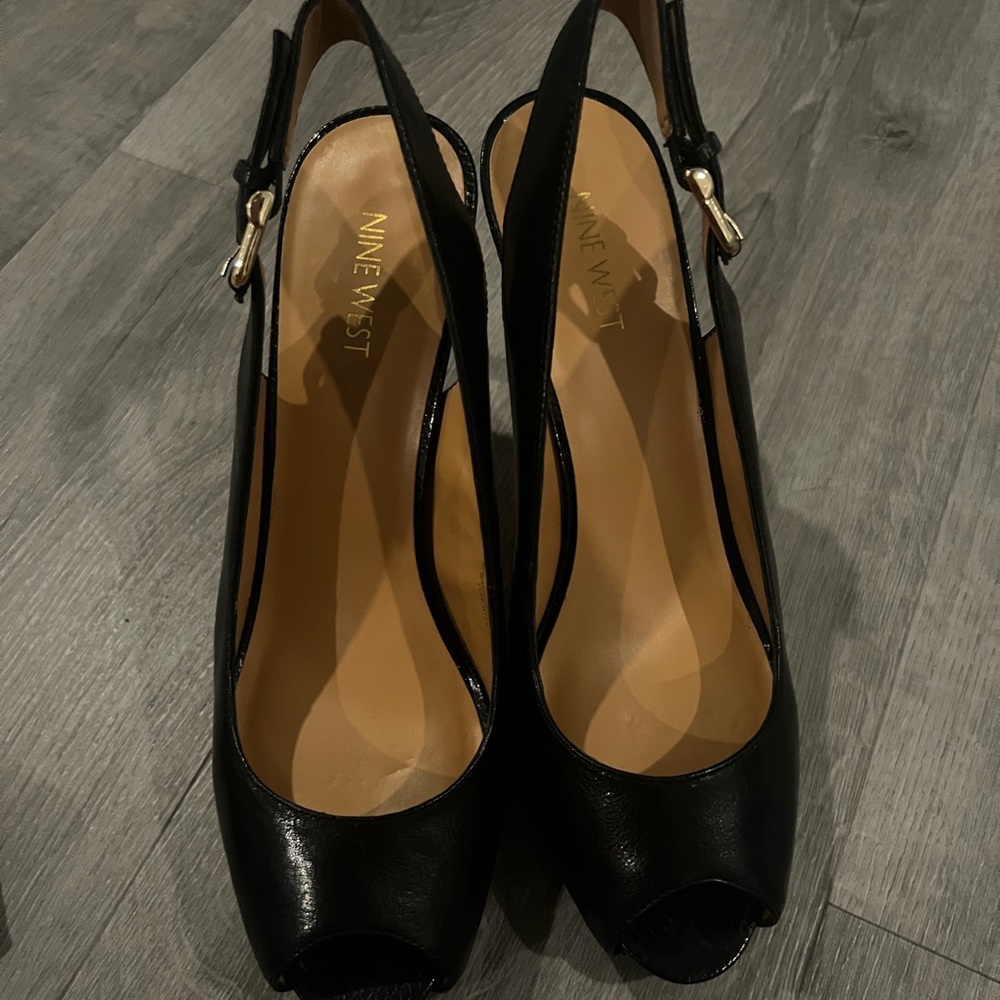 NINE WEST SLINGBACK FENGSHUE 9.5M BLACK